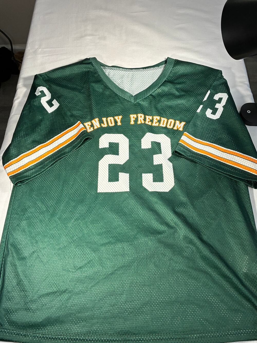 SHEIN Green #23 Mesh Football Jersey S